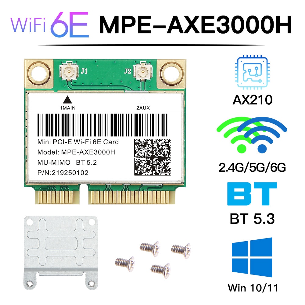  6E AX210HMW ̴ PCI-E  ī, ..